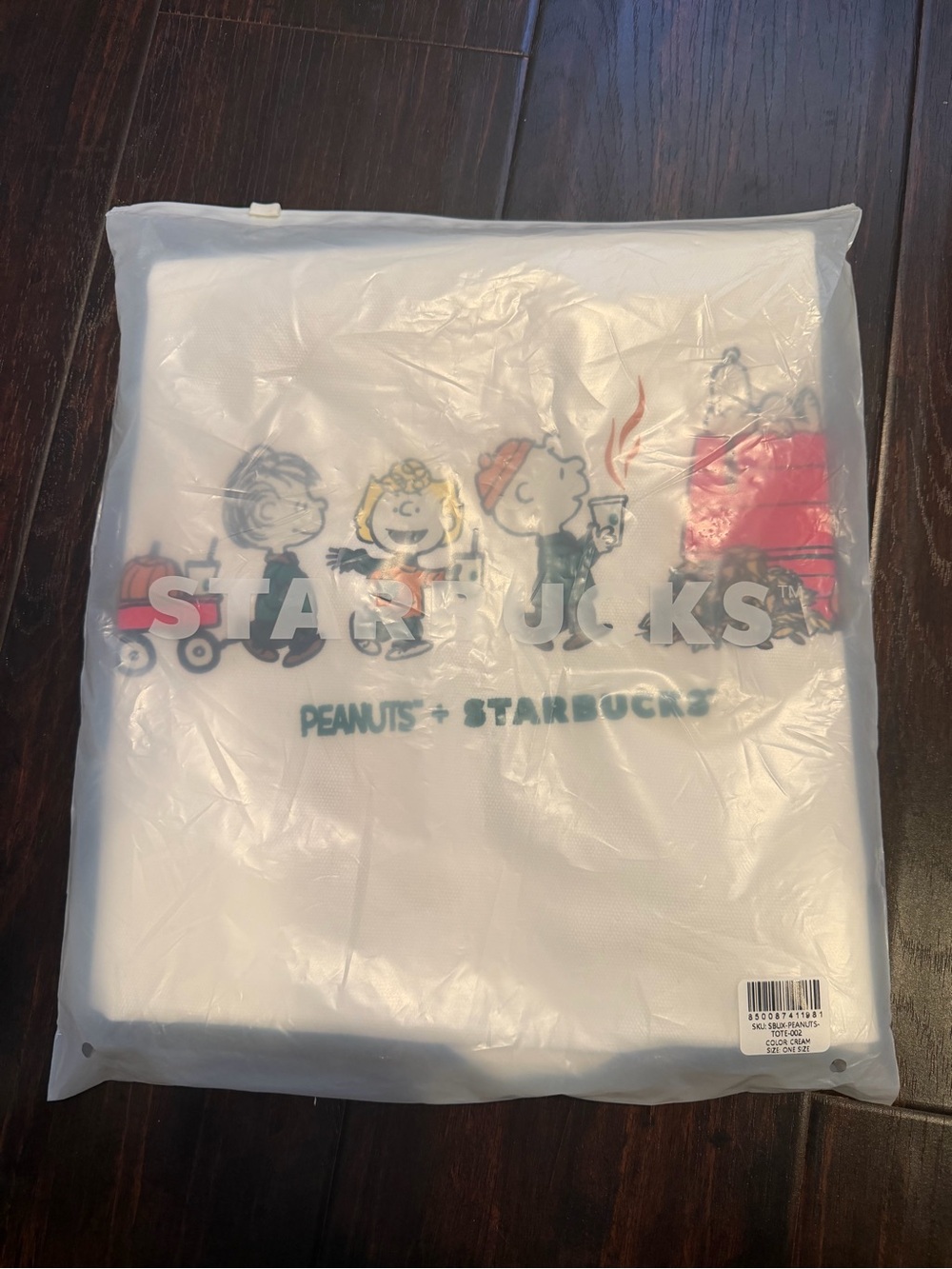 Starbucks x  Peanuts Reserve exclusive canvas tote bag. - Picture 2 of 2